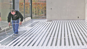 Trockenbau Fußbodenheizung THERMOLUTZ System NE/TE